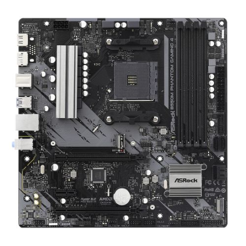 Asrock B550M PHANTOM GAMING 4, AMD B550, AM4, Micro ATX, 4 DDR4, HDMI, DP, XFire, PCIe4, M.2 Asrock B550M PHANTOM GAMING 4, AMD B550, AM4, Micro ATX, 4 DDR4, HDMI, DP, XFire, PCIe4, M.2